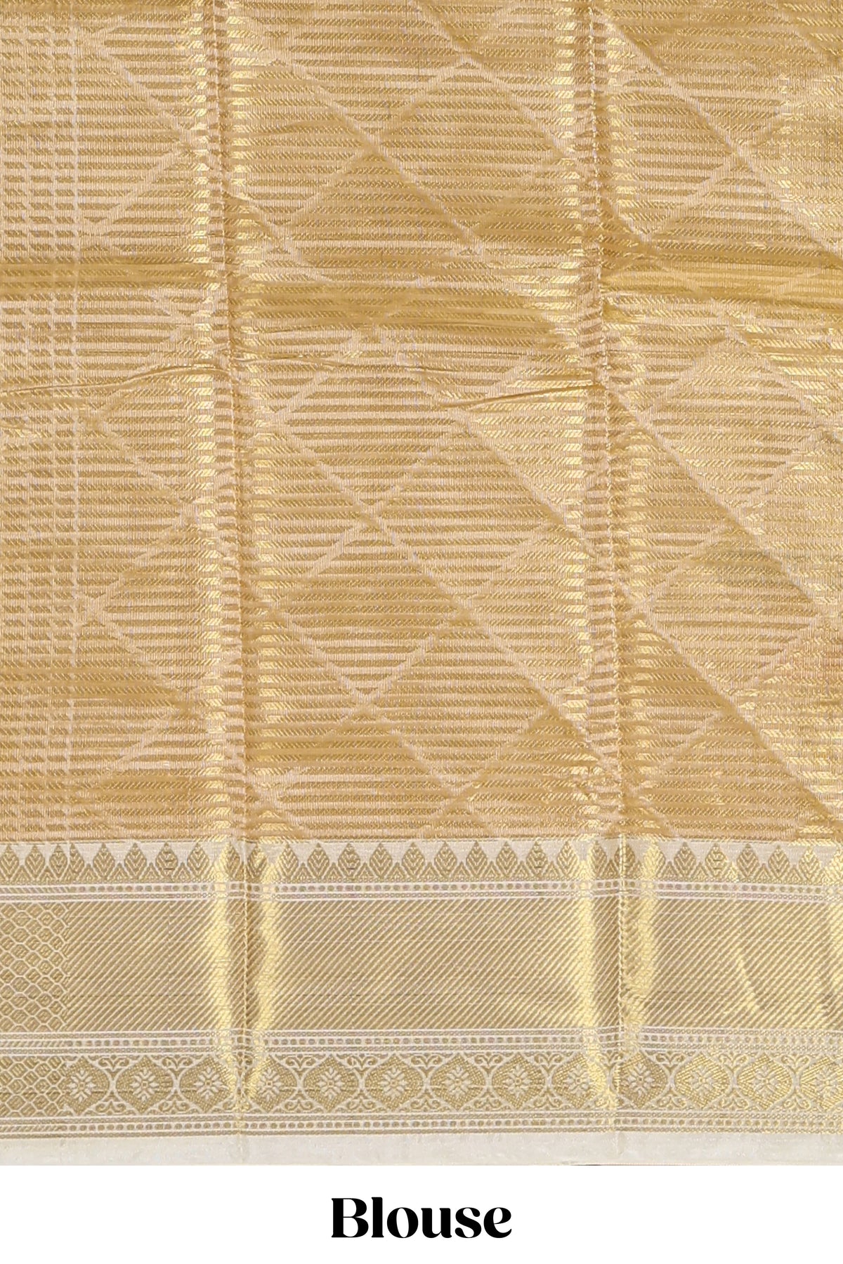 Rust gold small zari checks design art tissue saree with self border and blouse