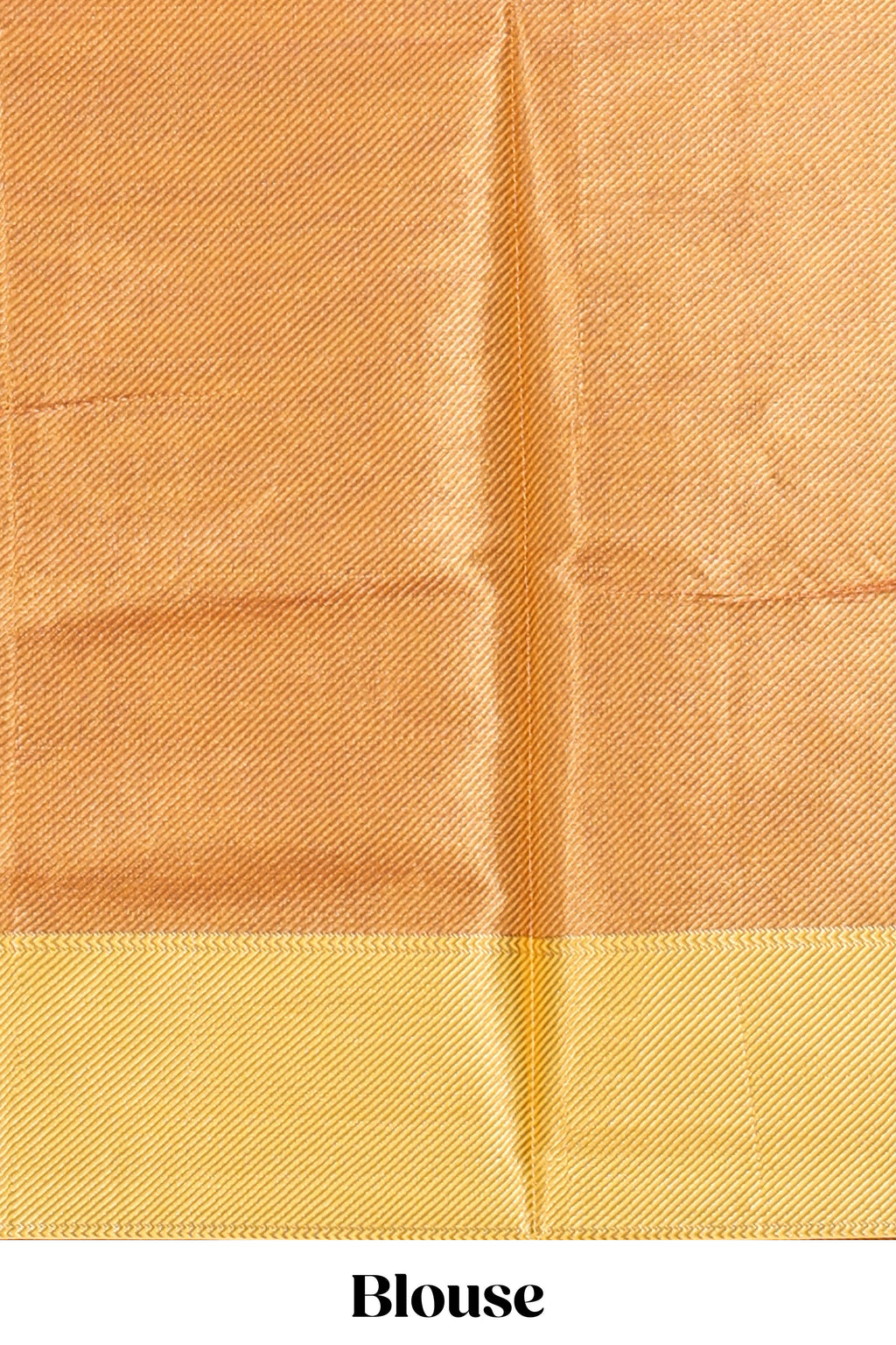 Dusty rose plain art tissue saree with contrast yellow border and blouse