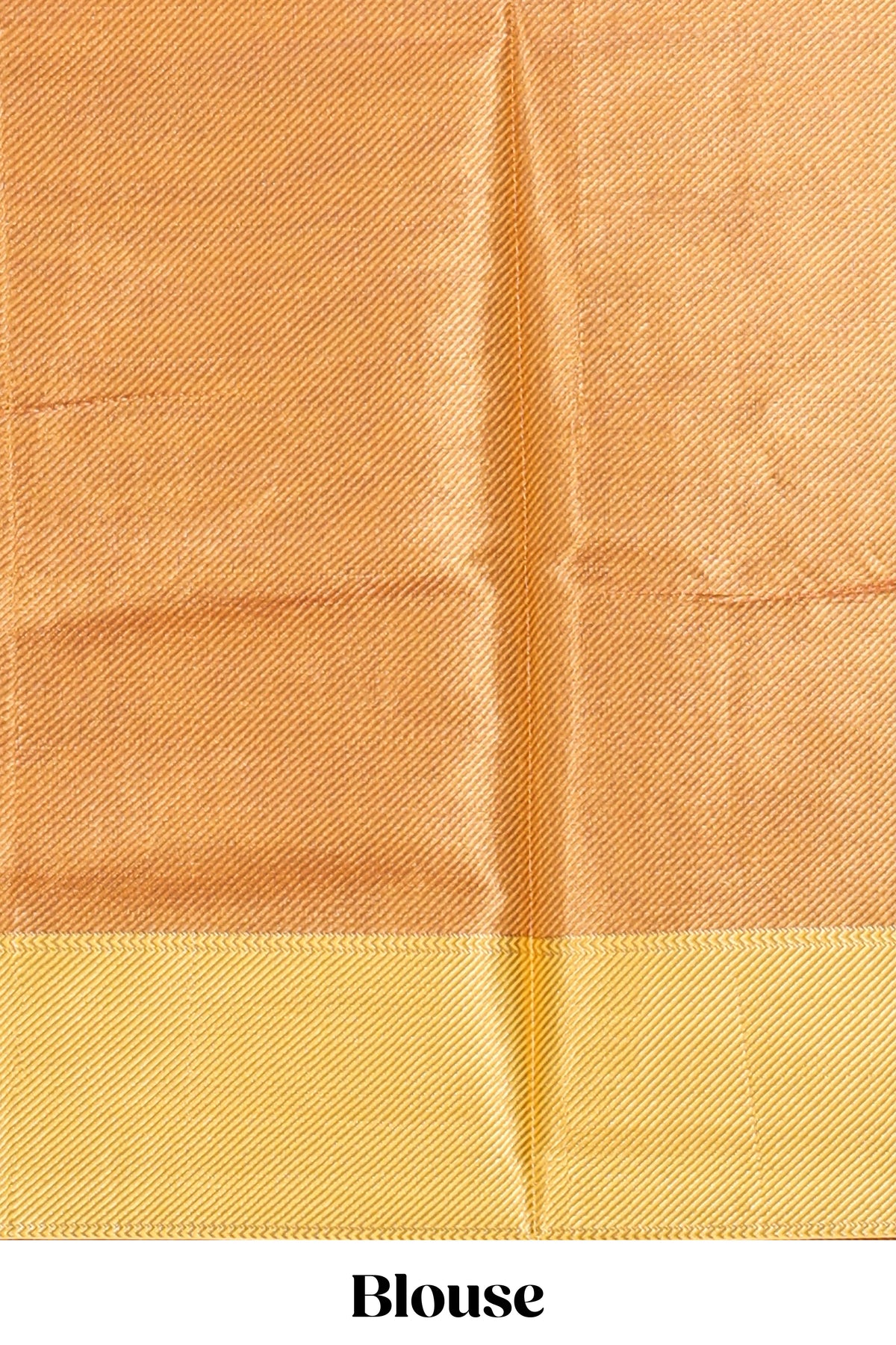 Dusty rose plain art tissue saree with contrast yellow border and blouse