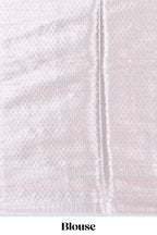 Mauve blue floral zari motifs design art tissue saree with self zari border and contrast blouse