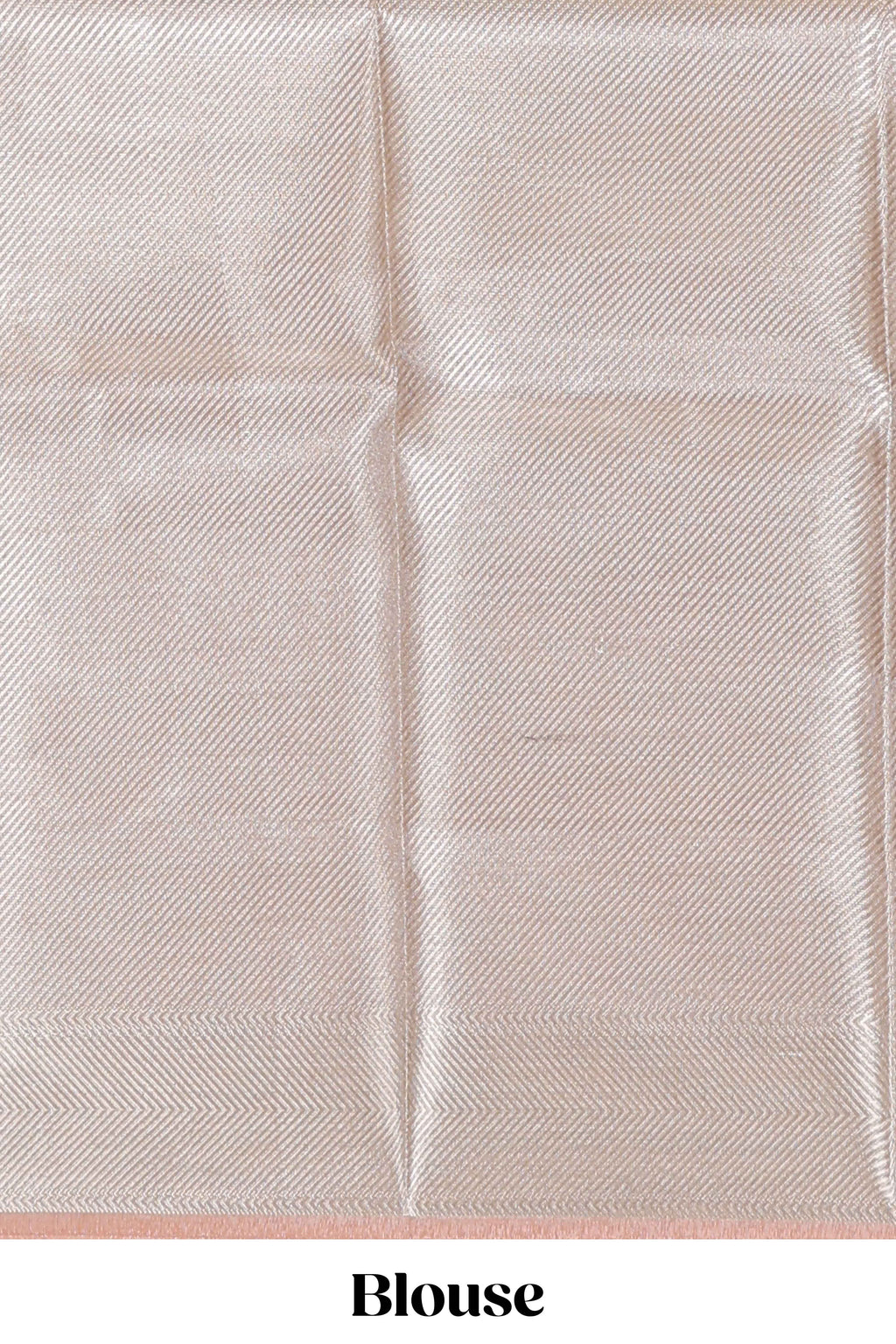 Beige slive shade geometric zari design art tissue saree with self zari border and matching blouse