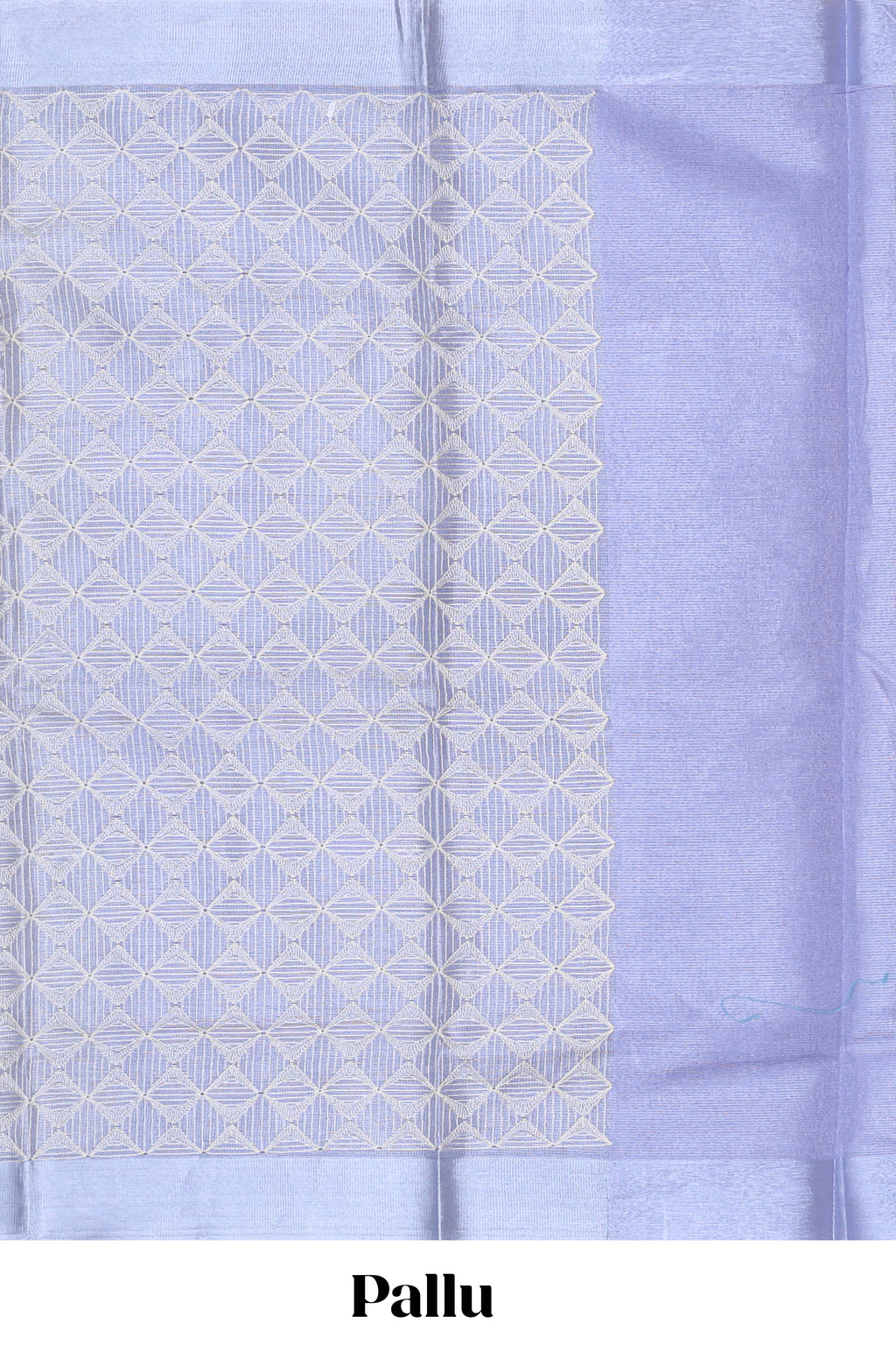 Lavender shade unique design art tissue saree with zari border and plain blouse
