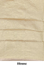 Rose gold color butta designs art tissue saree with zari border and plain blouse