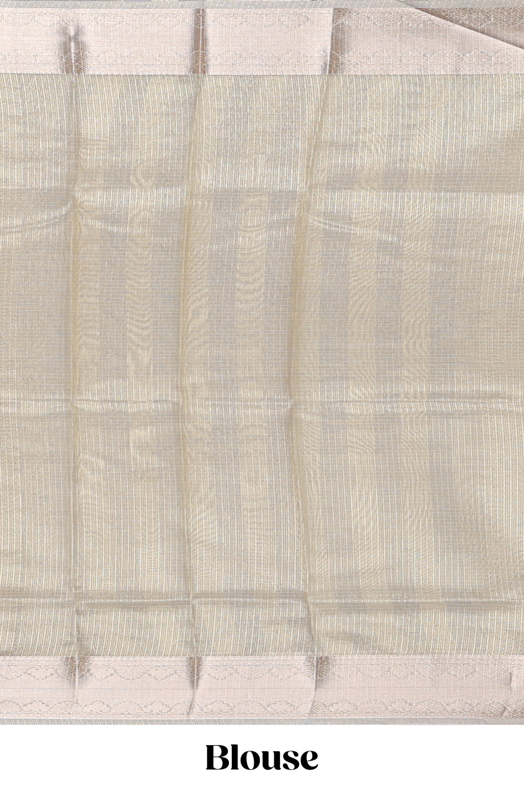 Silver grey shade geometric design art tissue saree with zari border and bouse