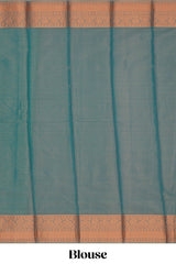 Lavender striped tissue saree with contrast zari border and blouse