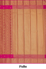 Bright Pink striped tissue saree with contrast zari border and blouse