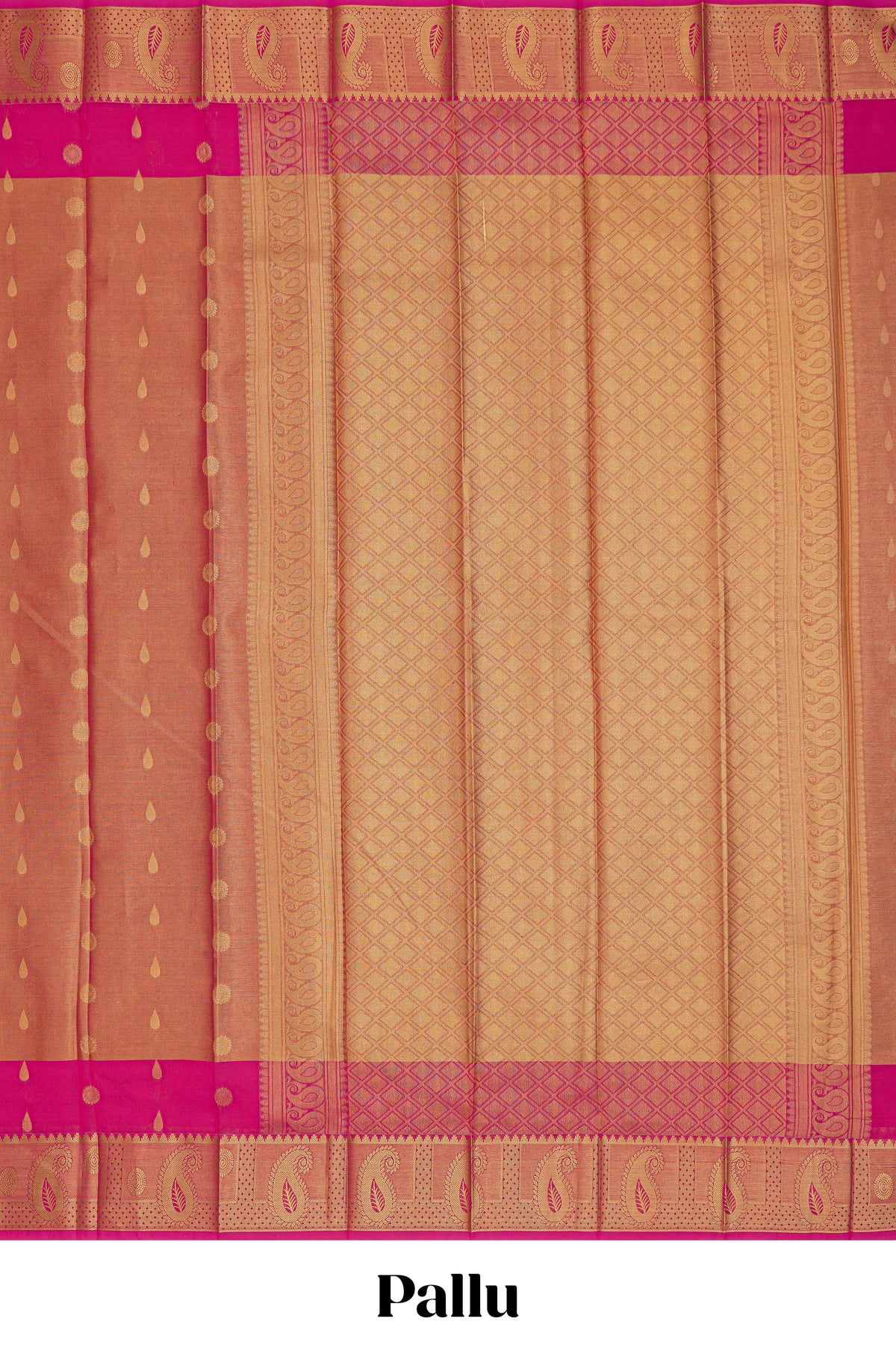 Bright Pink striped tissue saree with contrast zari border and blouse