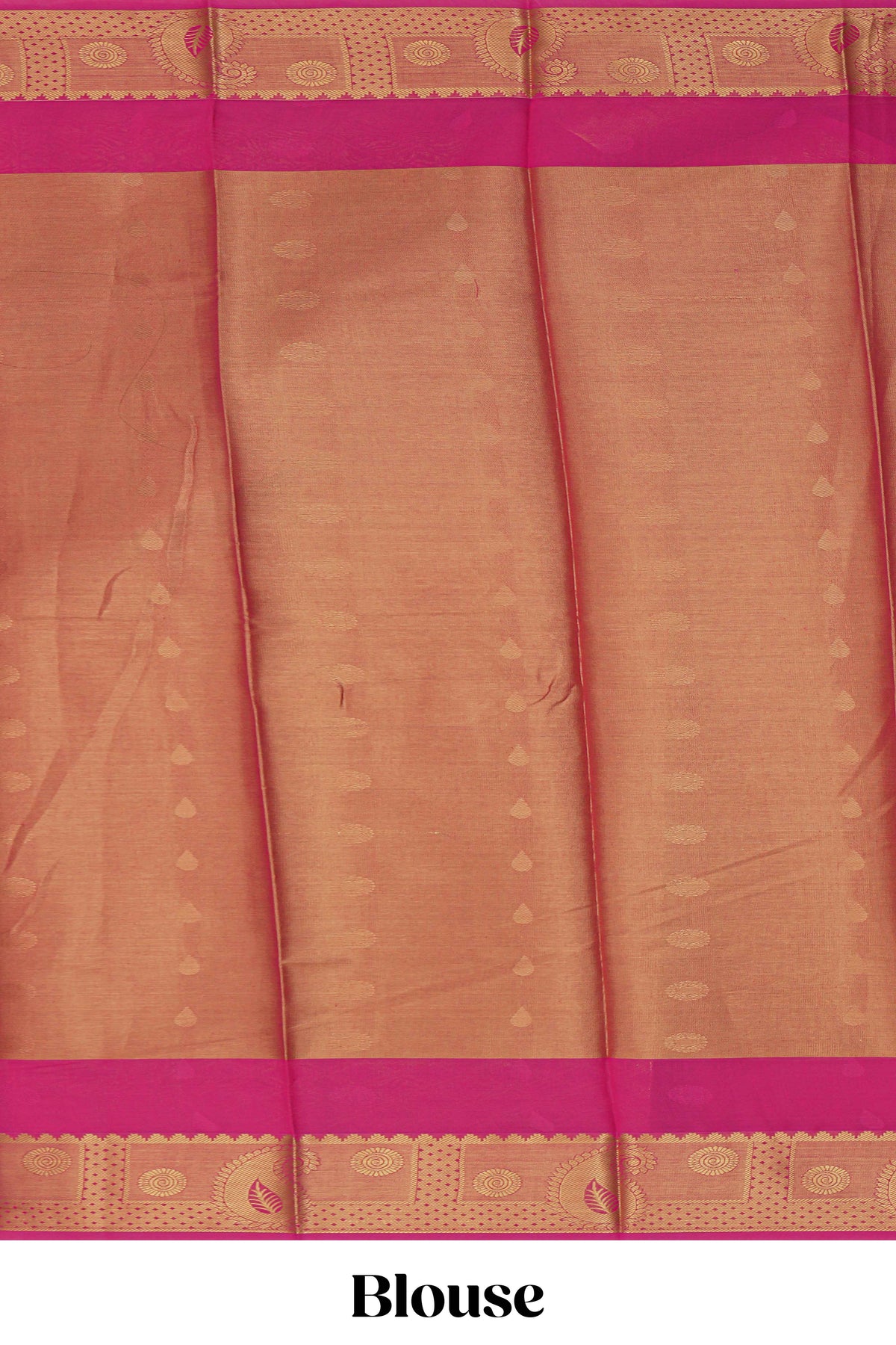 Bright Pink striped tissue saree with contrast zari border and blouse