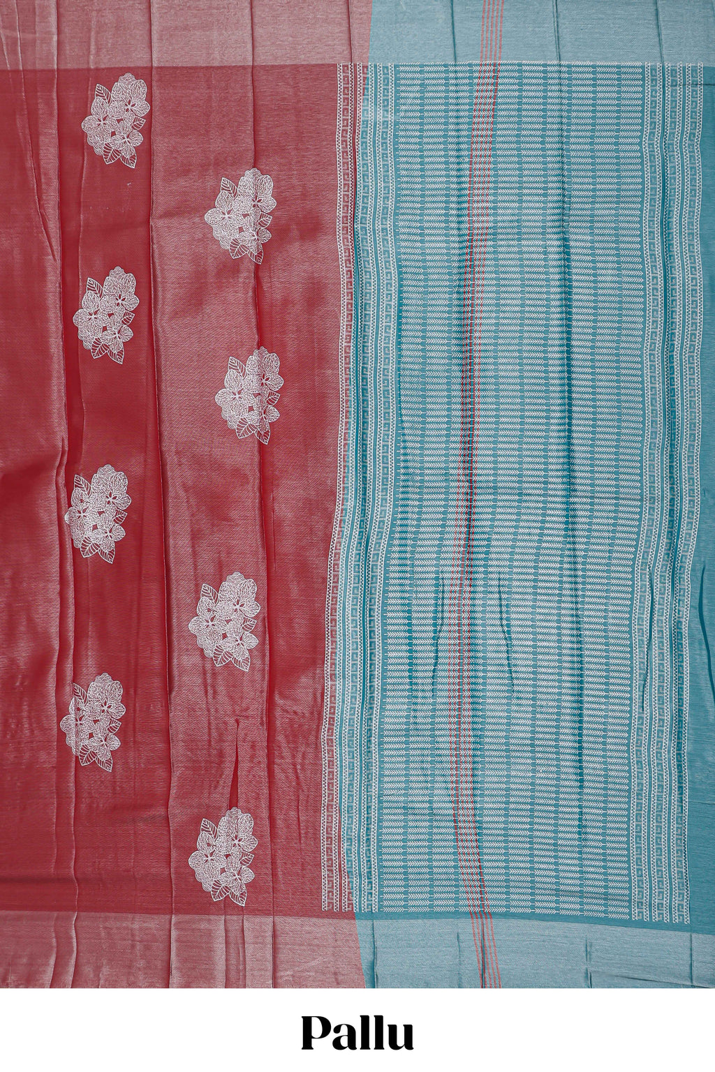 Borderless onion pink floral motifs art tissue saree with contrast  pallu and blouse