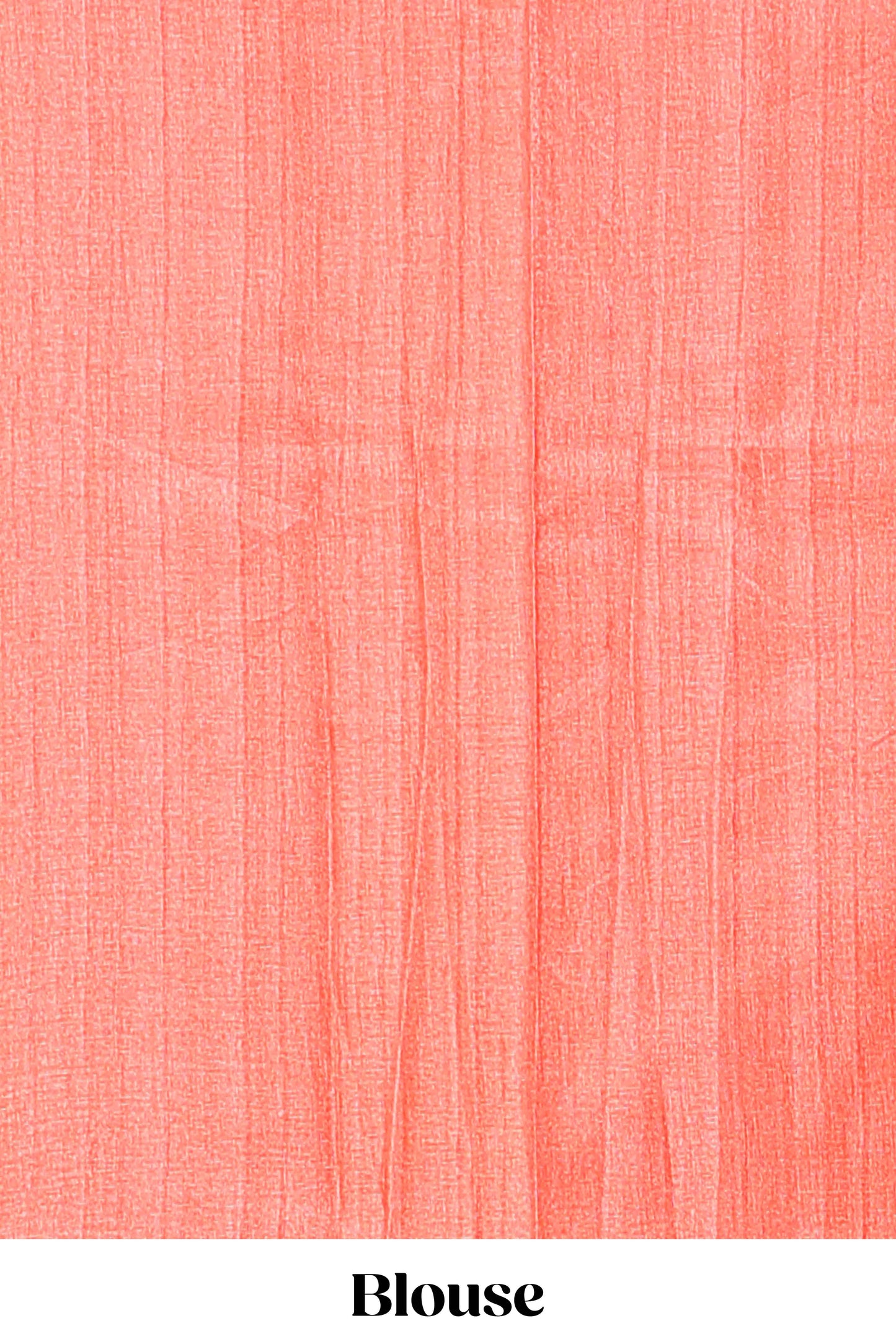 Borderless orange block stripes ikkat style tussar saree with self pallu and matching blouse