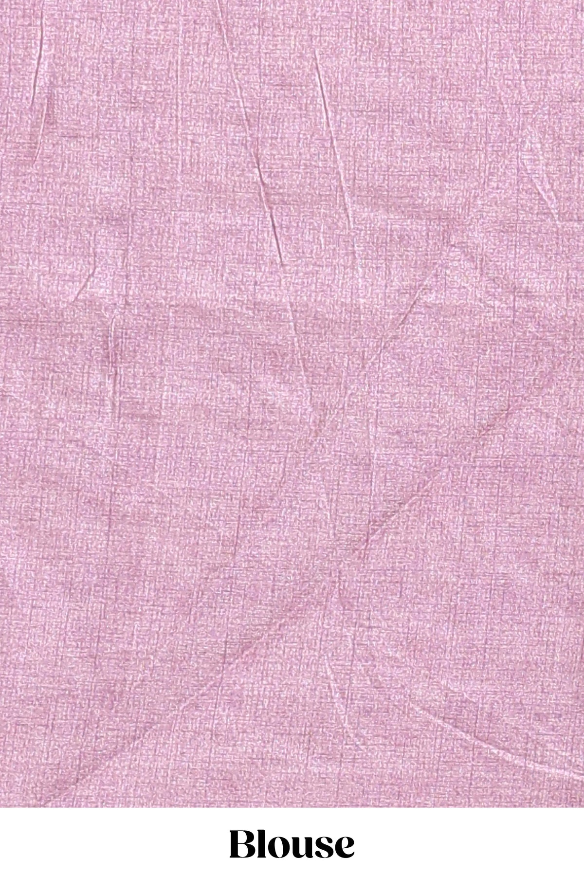 Borderless pink floral motifs art tussar saree with matching blouse and floral design pallu