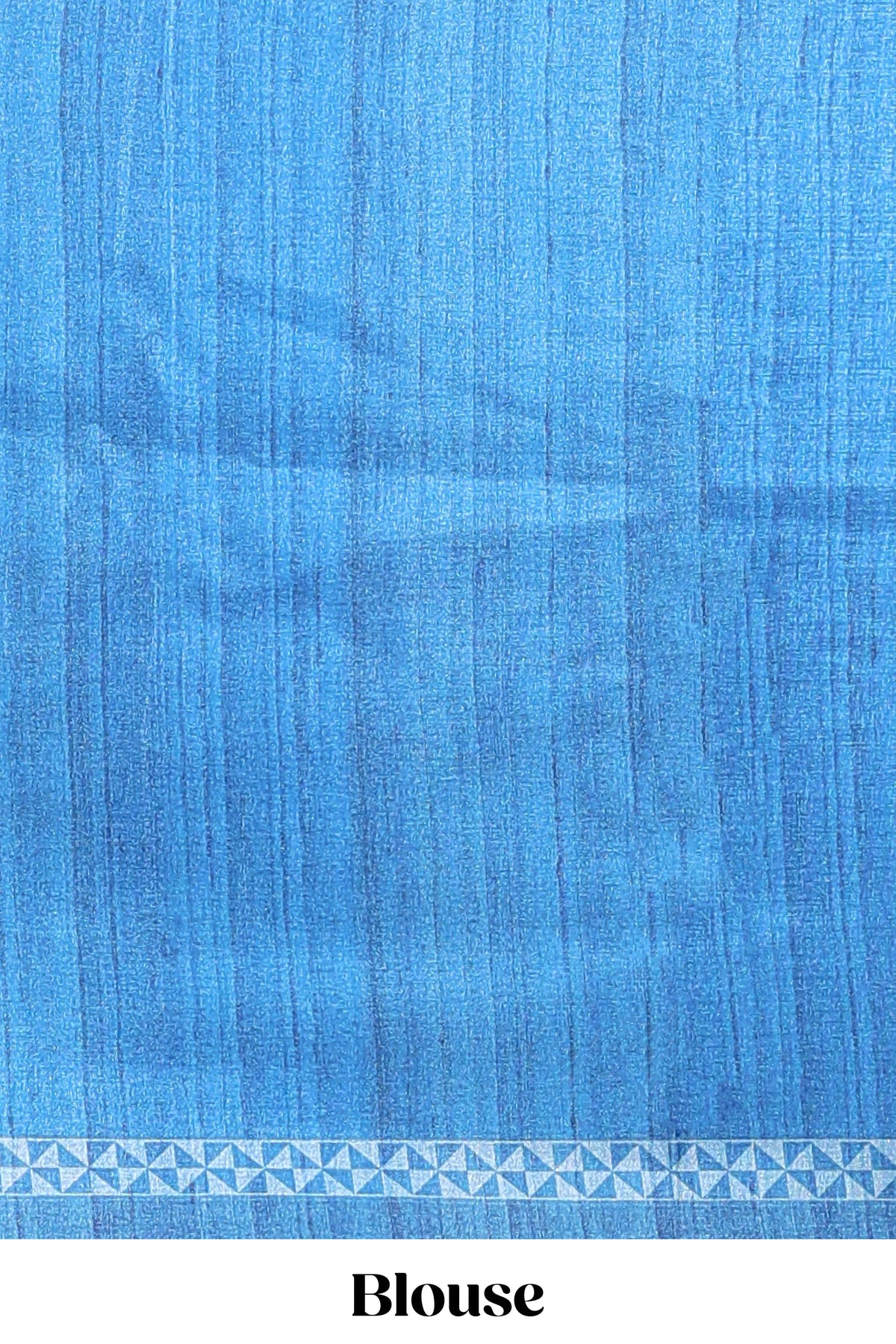 Cream peacock motifs tussar saree with contrast blue border and peacock printed pallu