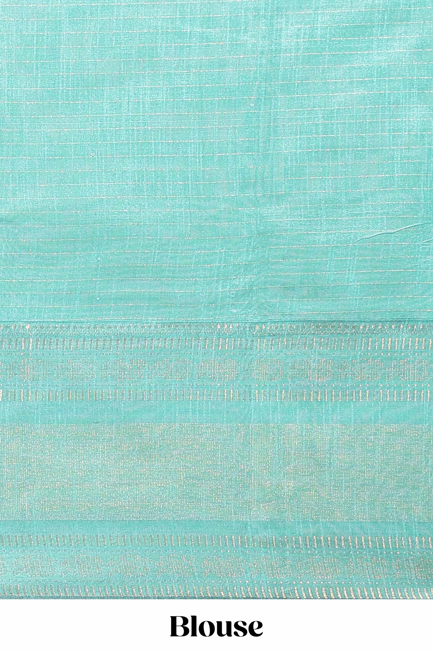 Yellow checked tussar saree with contrast blue zari border and checked blouse