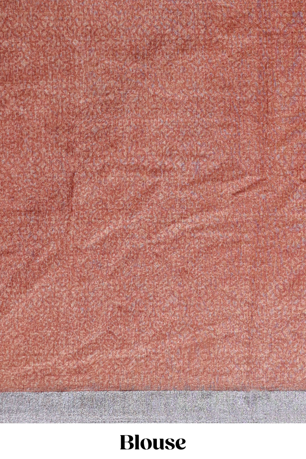 Brown geometric design semi tussar saree with contrast border and matching blouse