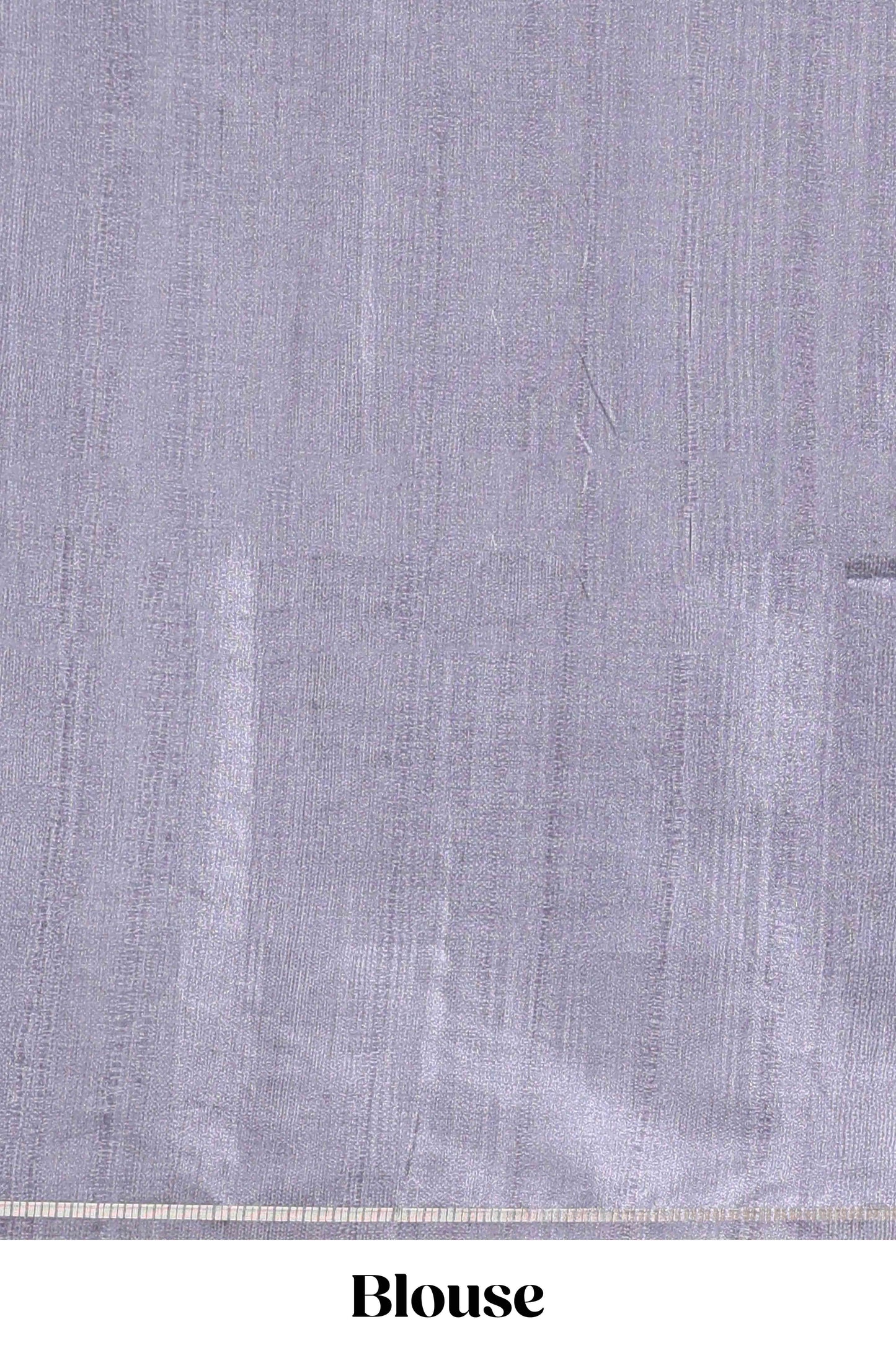 Grey checked tussar saree with contrast traditional elephant border and matching blouse