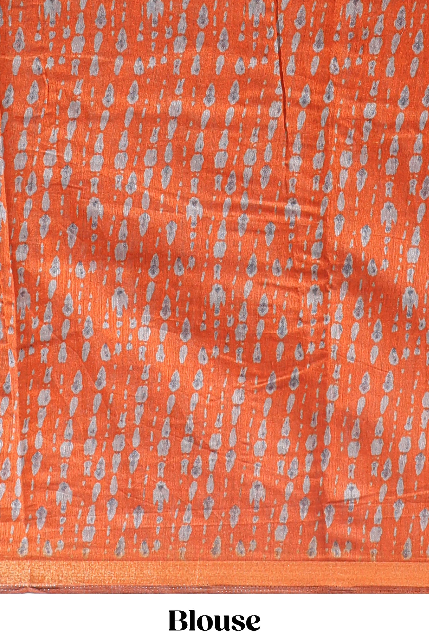 Grey shibori design tussar saree with contrast zari border and blouse