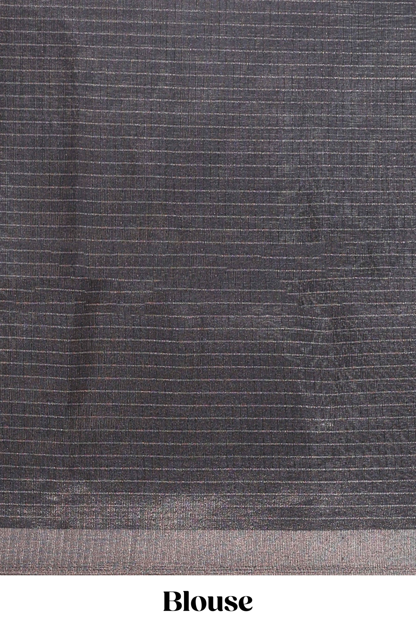 Black checked tussar saree with self zari border and matching striped blouse