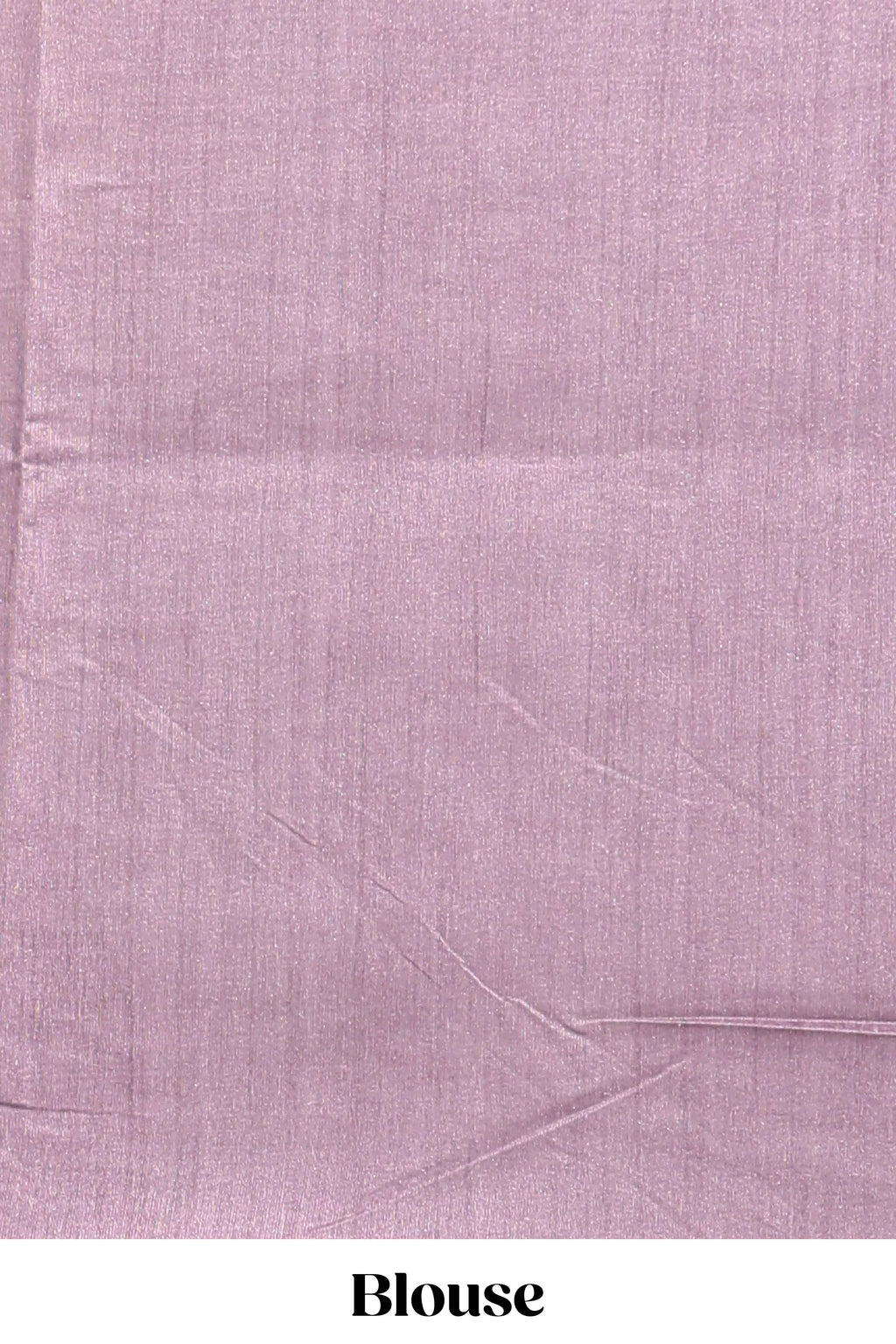 Borderless mauve floral design semi tussar saree with self pallu and blouse