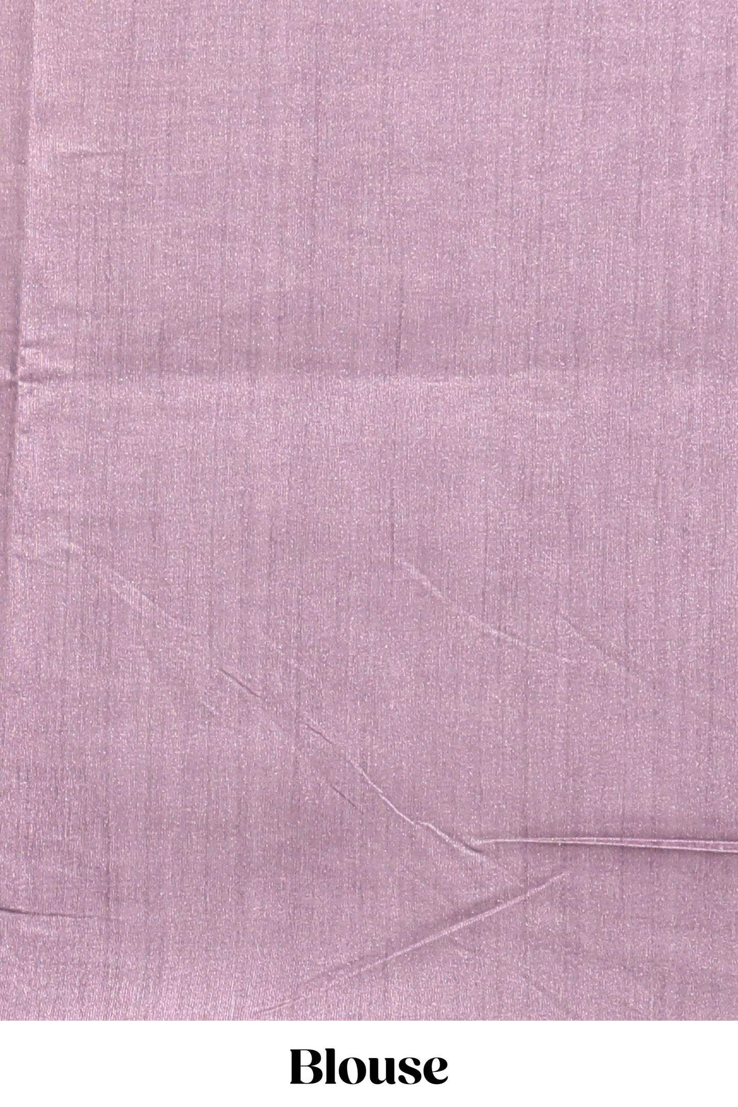 Borderless mauve floral design semi tussar saree with self pallu and blouse