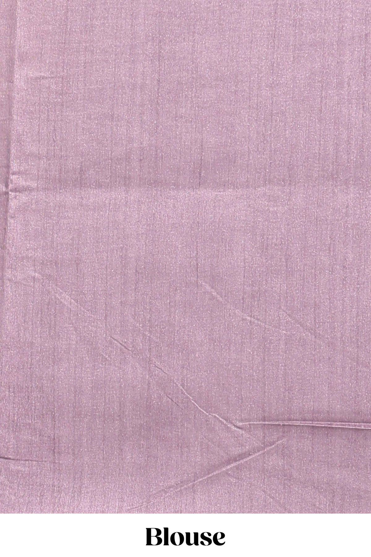Borderless mauve floral design semi tussar saree with self pallu and blouse