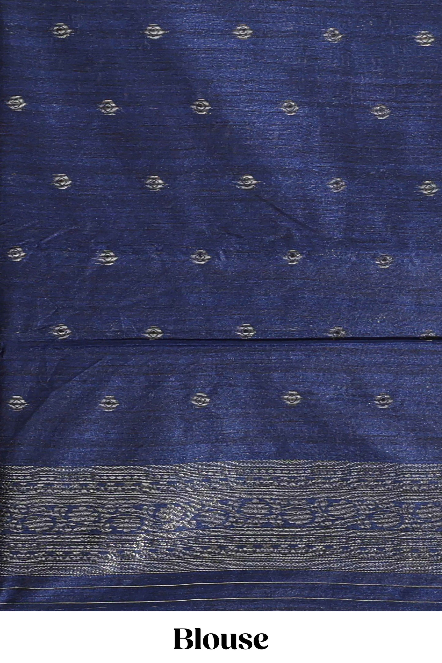 Borderless pink floral design semi tussar saree with contrast pallu and blouse