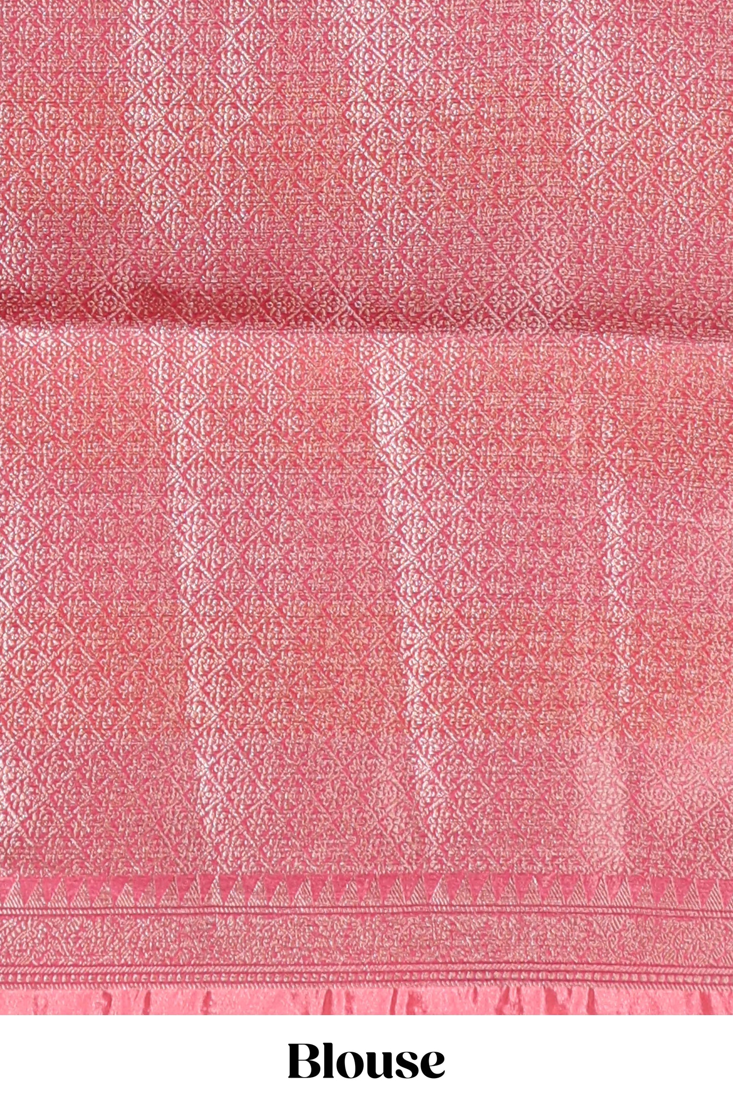 Multi color checked zari motifs design semi tussar saree with self border and matching blouse
