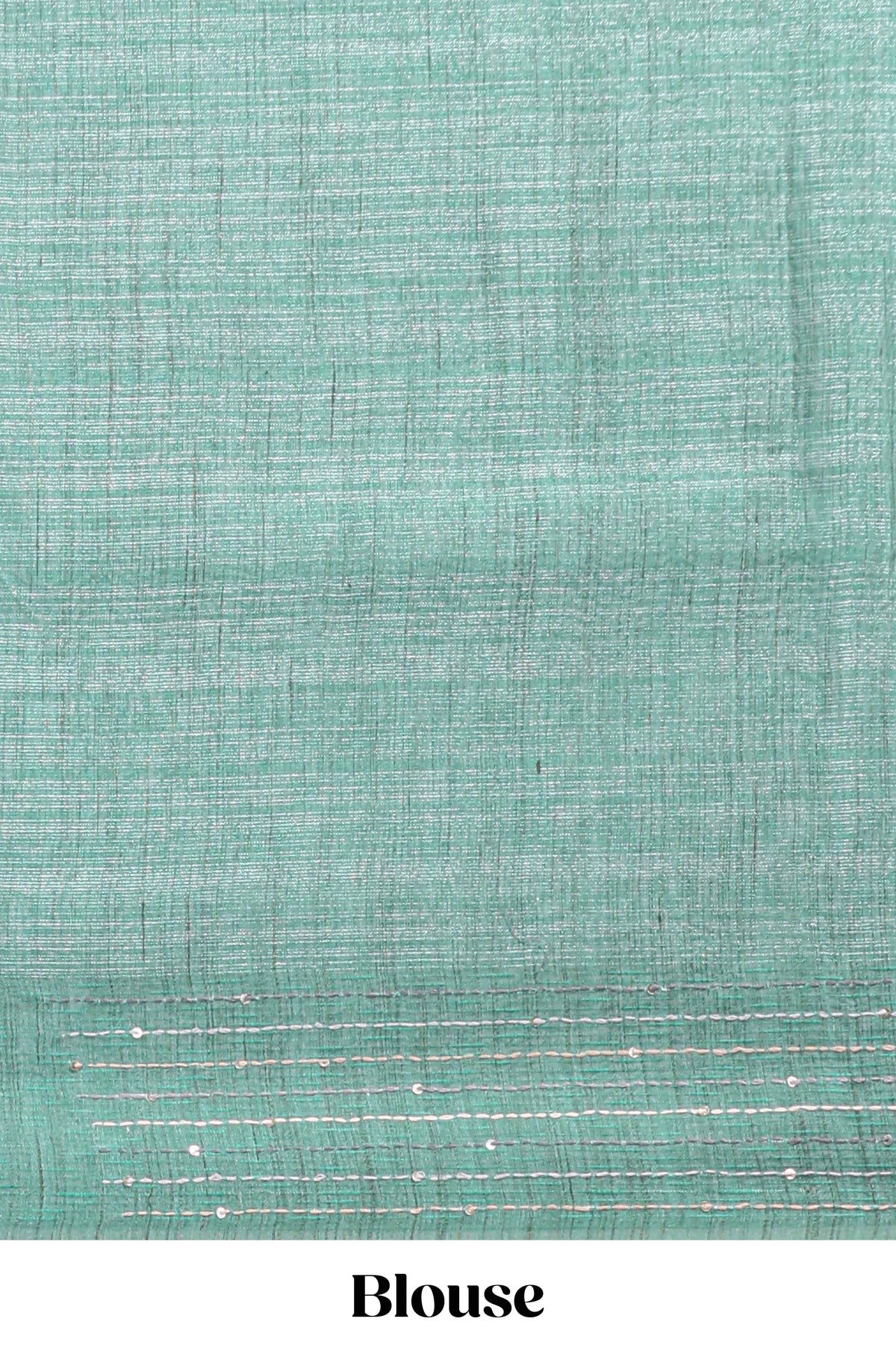 Grey floral design semi tussar saree with contrast green border and printed pallu