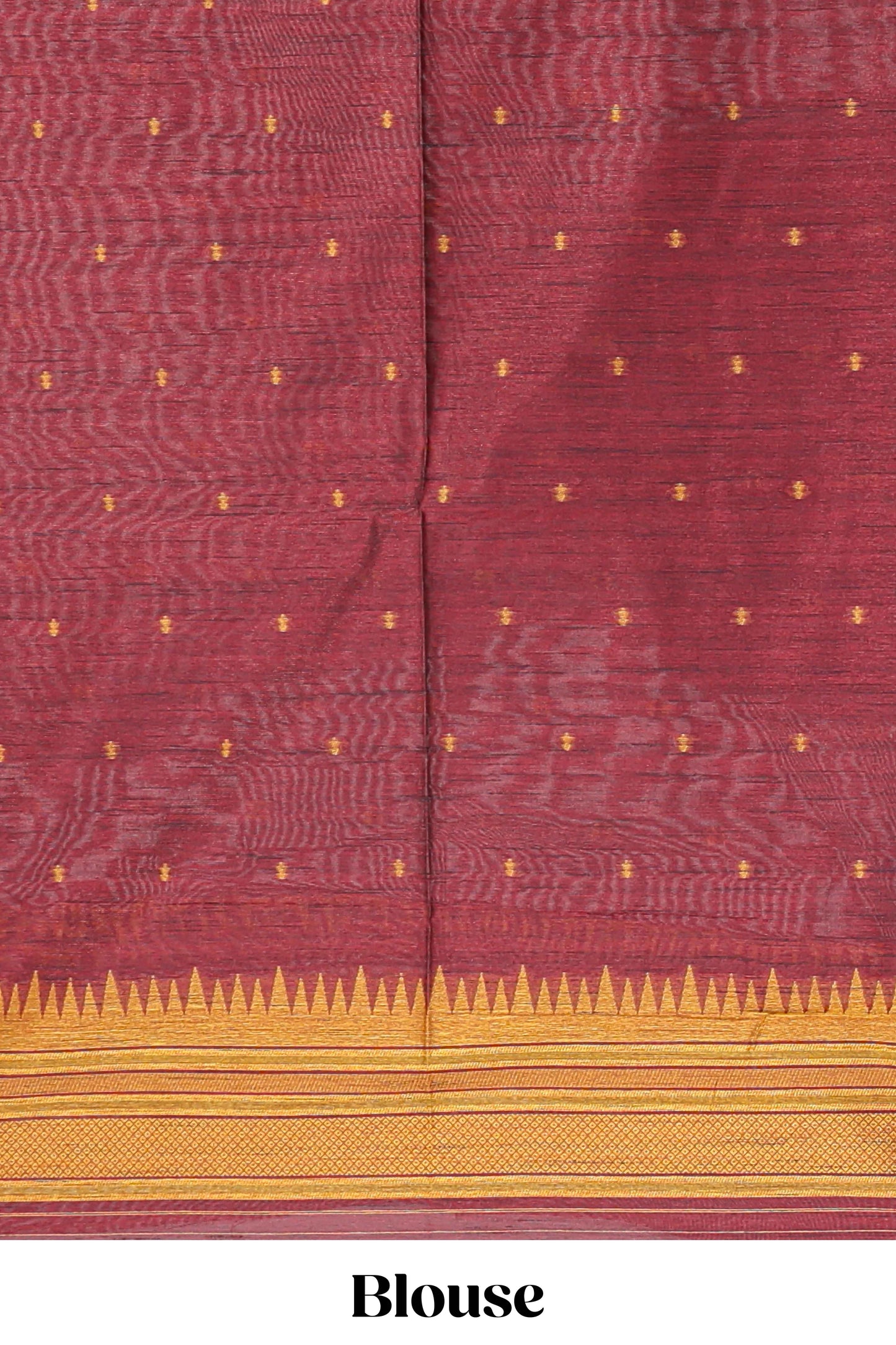 Mustard ikkat motifs design semi tussar saree with contrast border and striped blouse