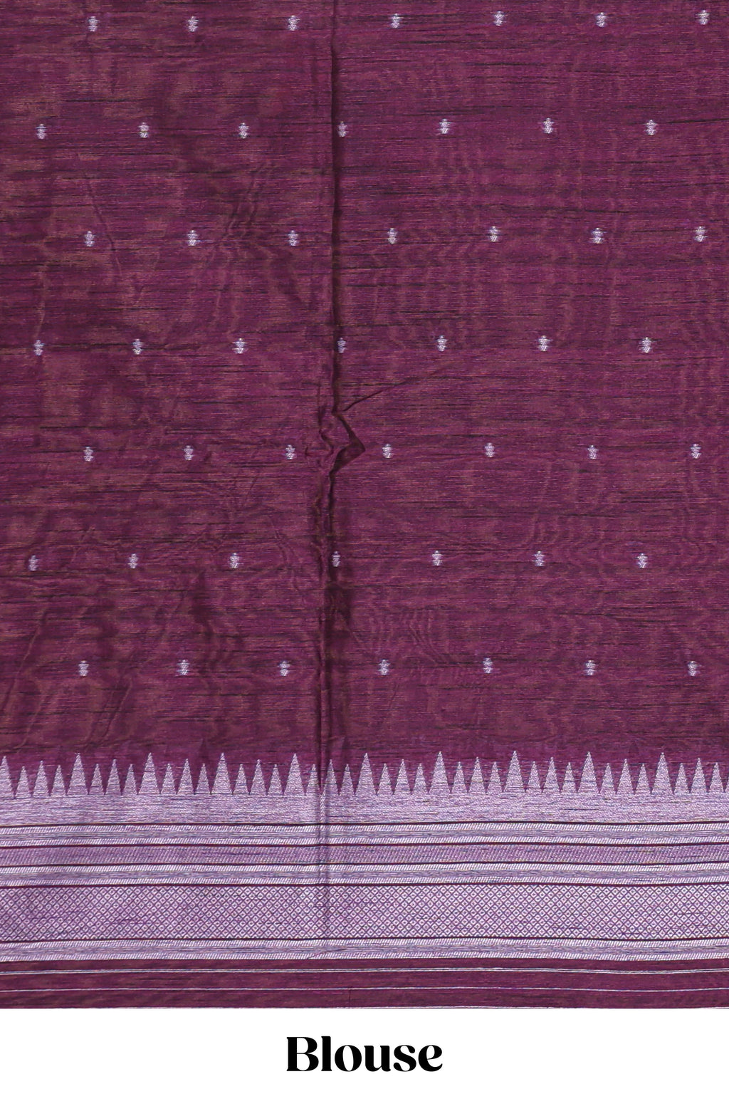 Lavender ikkat motifs design semi tussar saree with contrast border and striped blouse