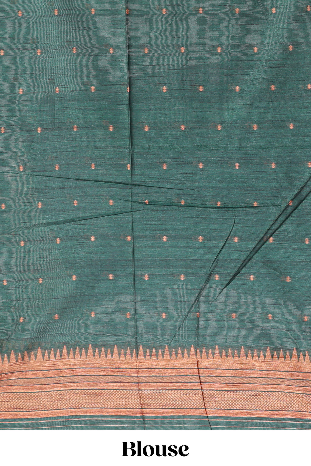 Rust orange ikkat motifs design semi tussar saree with contrast border and motifs blouse