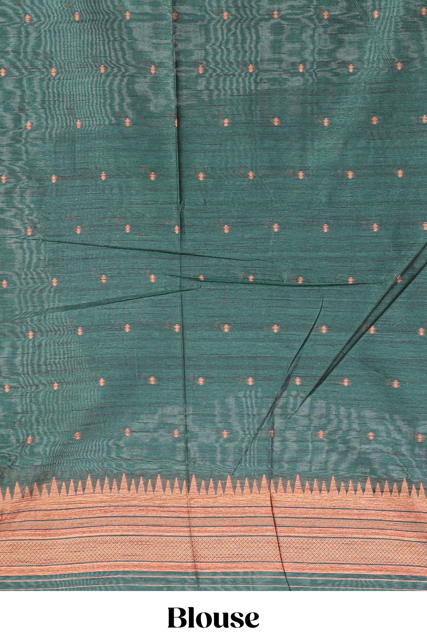 Rust orange ikkat motifs design semi tussar saree with contrast border and motifs blouse