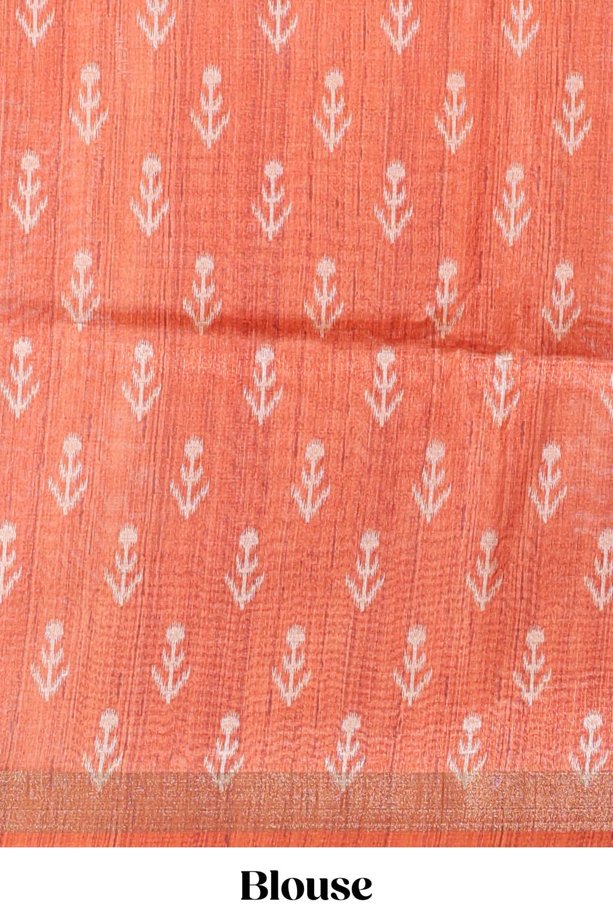 Rust maroon tussar saree all over body ikkat print with contrast small zari border , bandhani print pallu and ikkat contrast blouse