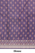 Violet  patola and pichwai tussar saree zari border  geomatric  matching pallu along with tussels