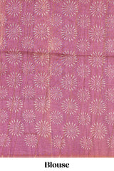 warli print tussar saree with self print blouse along with tassels