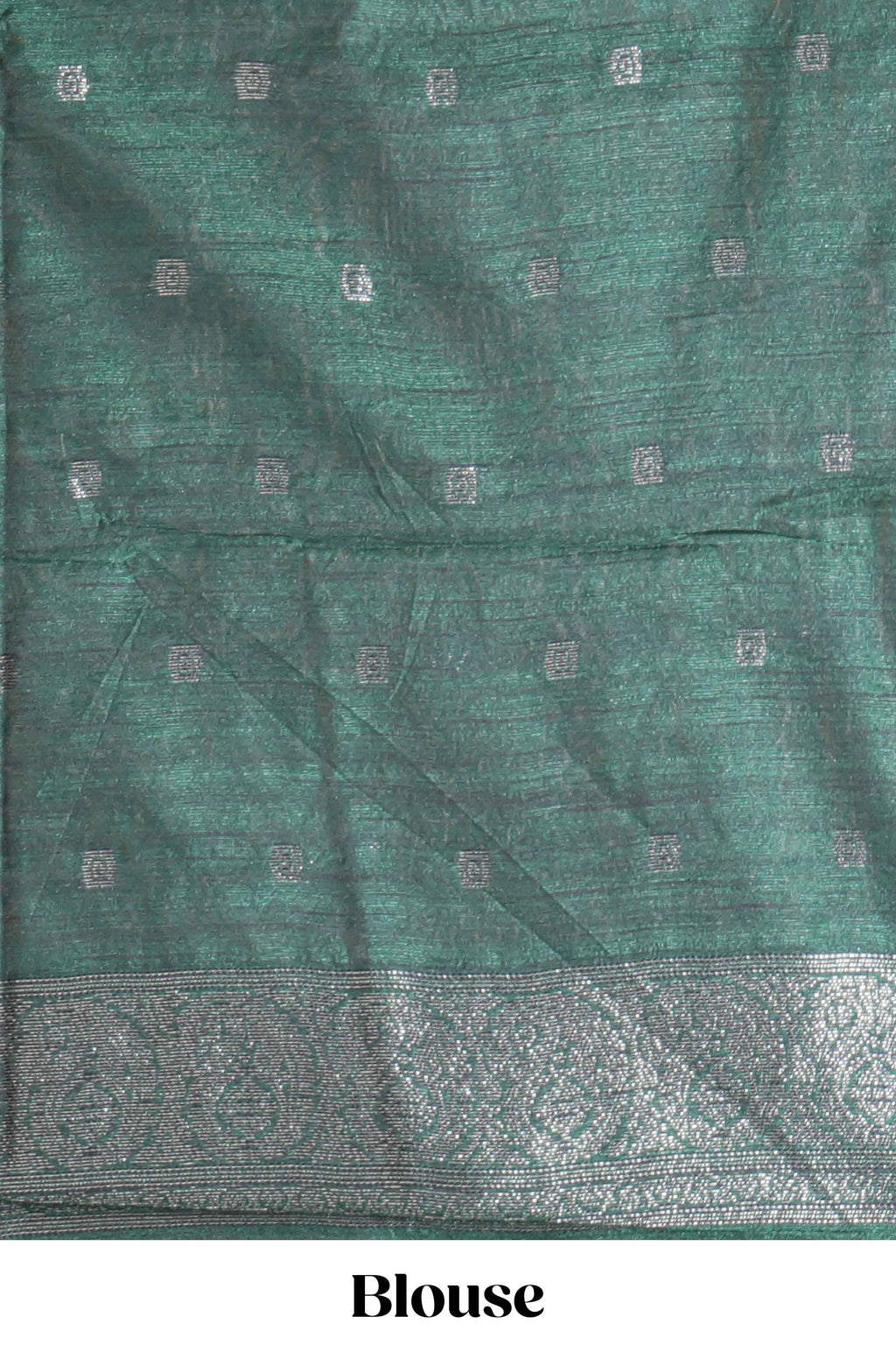 Borderless yellow round butta art tussar saree with contrast pallu and blouse