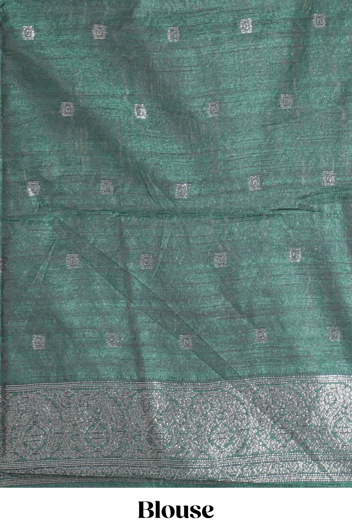 Borderless yellow round butta art tussar saree with contrast pallu and blouse