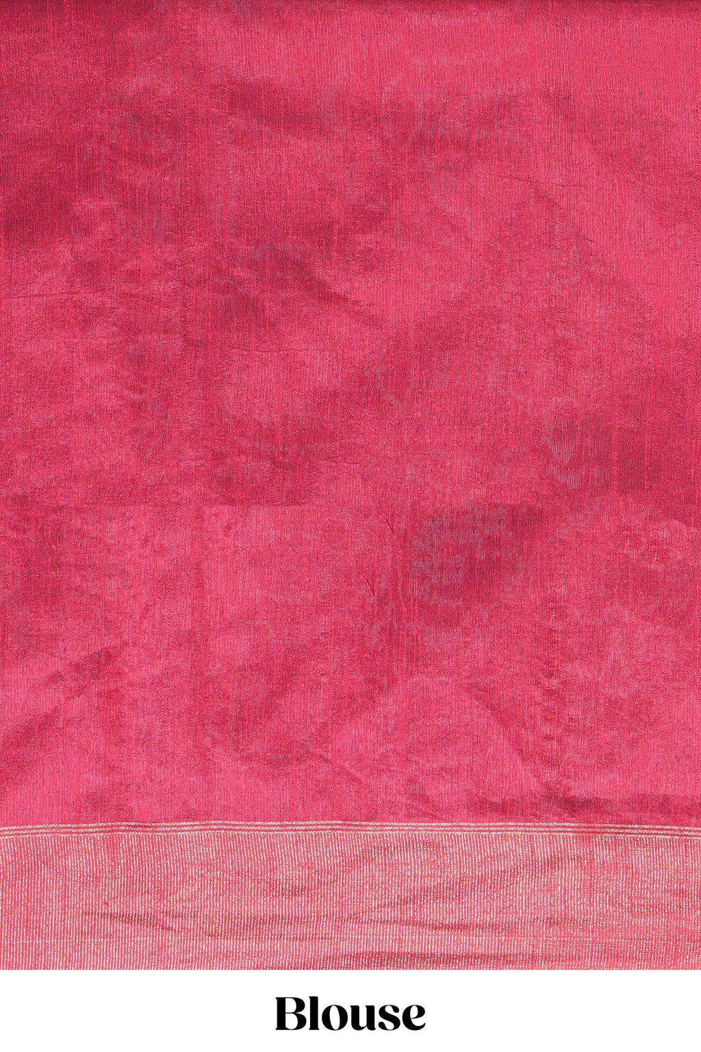 Aqua blue Tussar saree with magenta zari woven border and contrast pallu with matching magenta blouse
