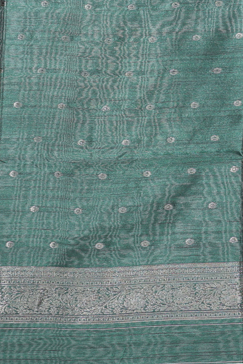 Borderless floral design mustard art tussar saree with contrast pallu and silver motifs blouse