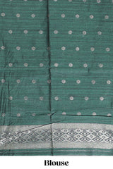 Borderless purple floral zari design art tussar saree with self floral design pallu and matching zari motifs blouse