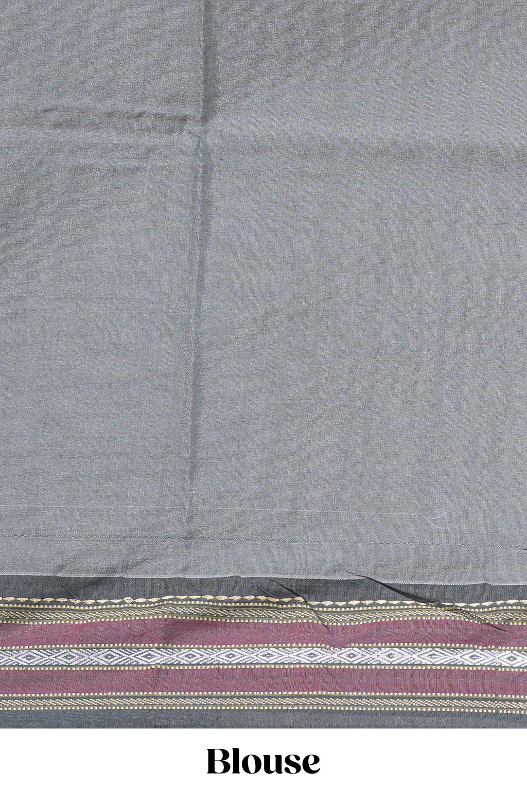 Off White Unique Design Art Tussar Saree with Contrast Border Contrast and Blouse
