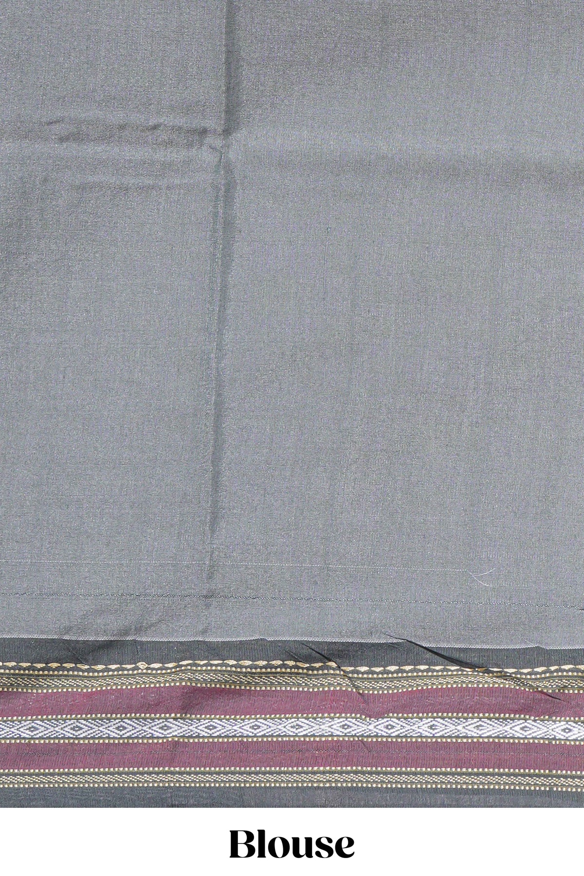 Off White Unique Design Art Tussar Saree with Contrast Border Contrast and Blouse