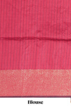 Black Unique Design Art Tussar Saree with Contrast Border Contrast and Blouse