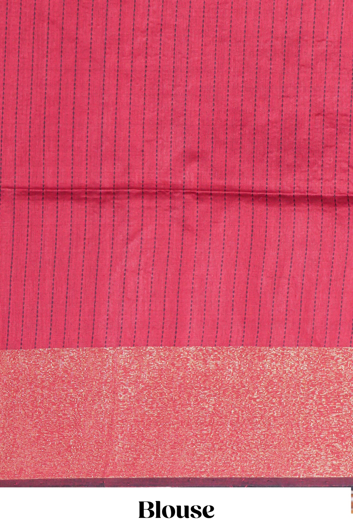 Black Unique Design Art Tussar Saree with Contrast Border Contrast and Blouse