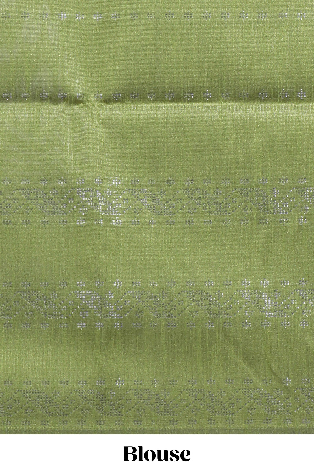 Borderless green vertical striped  zari design art tussar saree with self pallu and matching blouse
