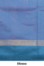 Pink Plain Art Tussar Saree with Contrast Border and Blouse