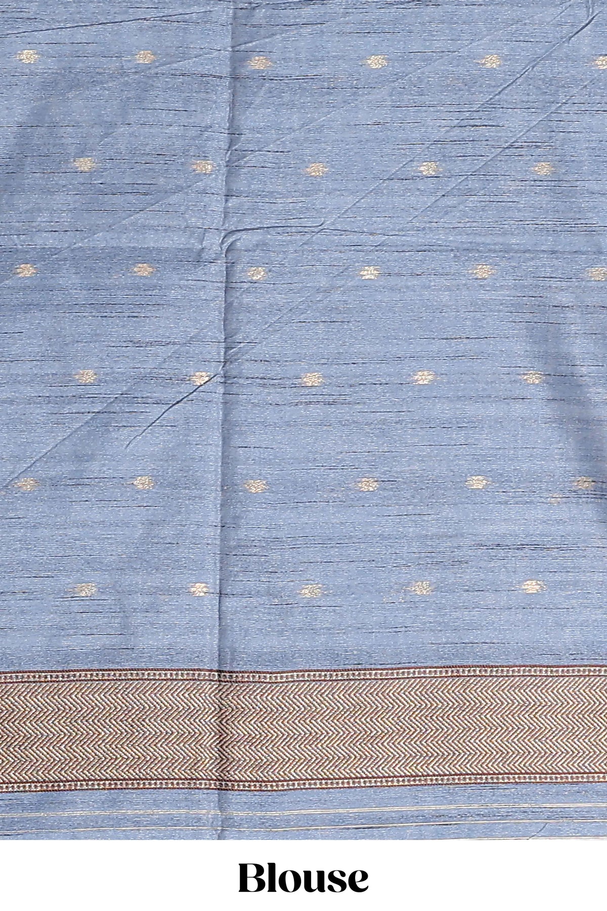 Borderless cream ivory circular floral wreath motifs tussar saree with dense floral vine pallu and contrast blouse