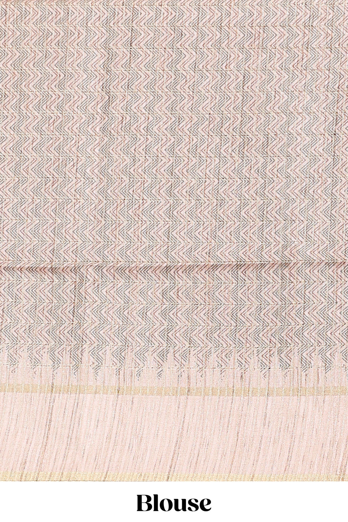 Moss green striped tussar saree with contrast border and pallu that comes with blouse