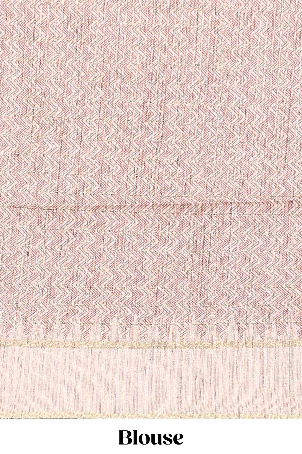 Rust striped tussar saree with contrast border and pallu that comes with blouse