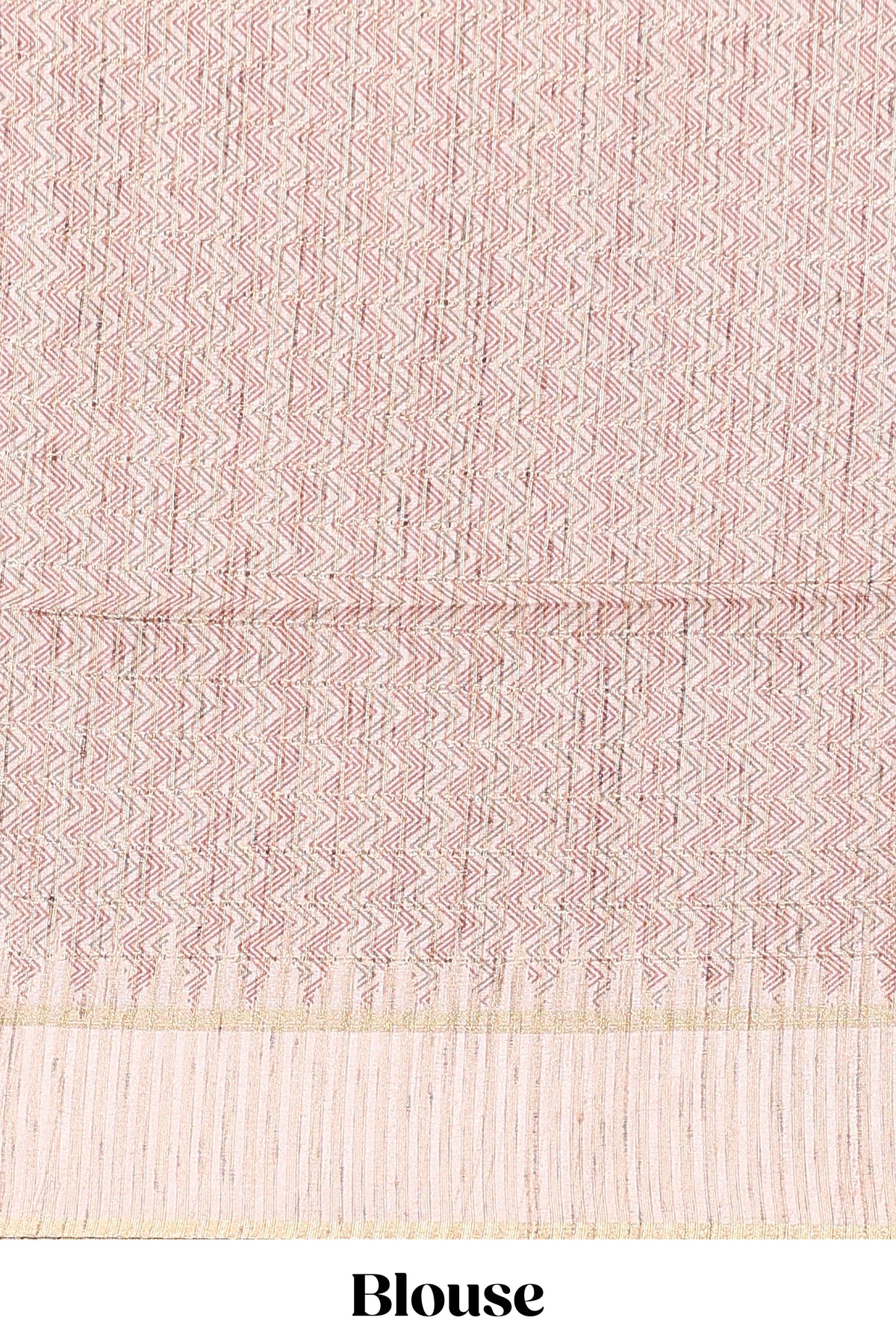 Rust striped tussar saree with contrast border and pallu that comes with blouse