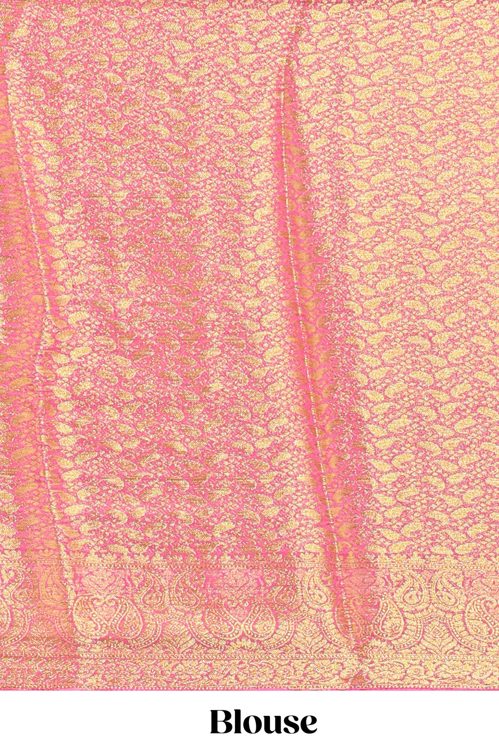 Wine pink paisley zari design viscose georgette saree with contrast zari border and blouse